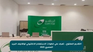 التقديم المفتوح.. تعرف على خطوات الاستعلام الإلكتروني لوظائف البريد المصري 2025